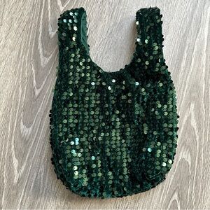 Zara Green Sequin Mini Bag
